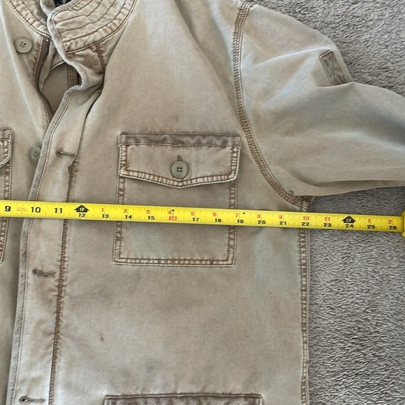 Converse All Star Tan Military Jacket Men’s M Streetwear Full Zip Canvas Coat - Picture 11 of 14